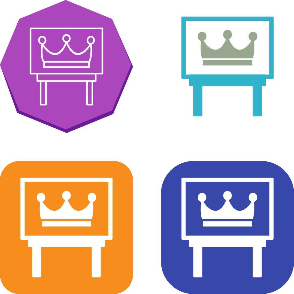 Crown Exhibit Icon Design vector