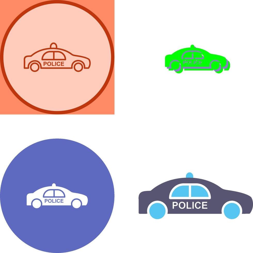 Police Car Icon Design vector