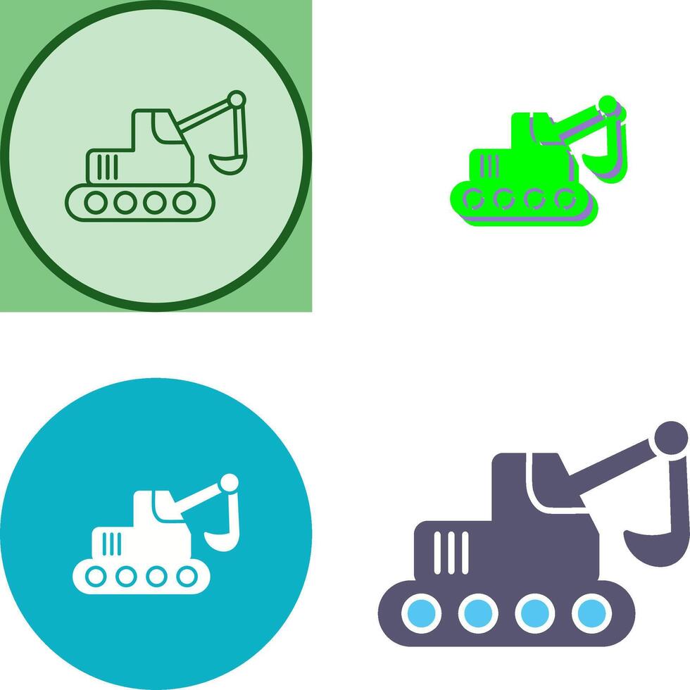 Escavator Icon Design vector