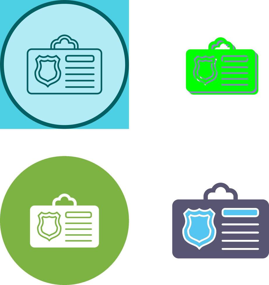 Id Card Icon Design vector