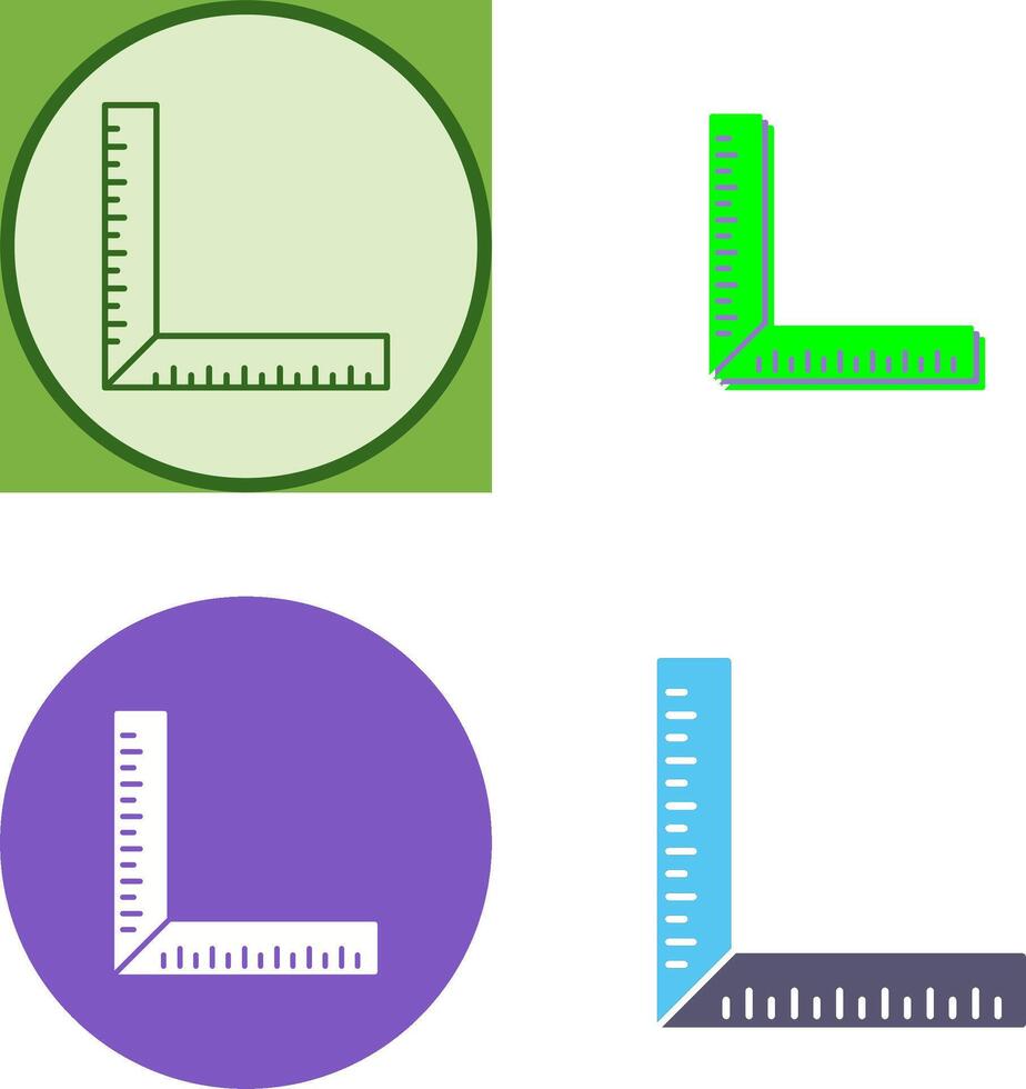 square Ruler Icon Design vector