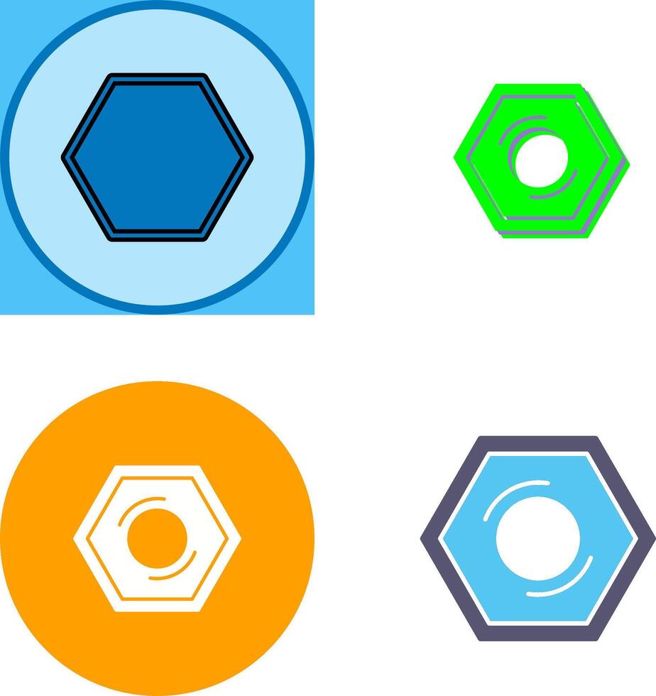 Nut Icon Design vector