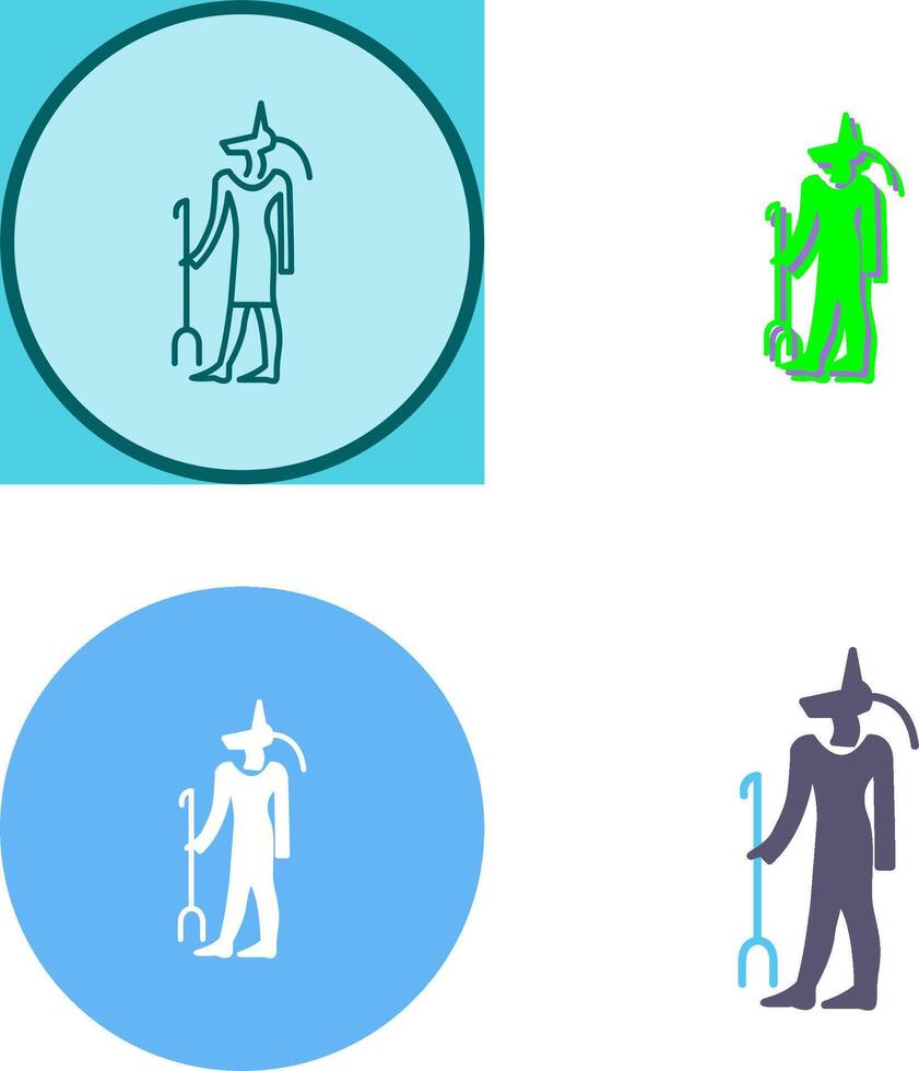 Egyptian god Icon Design vector