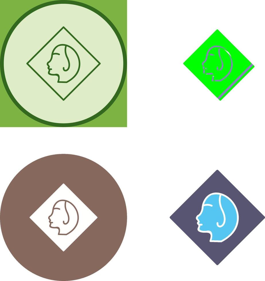 Painting of Woman Icon Design vector