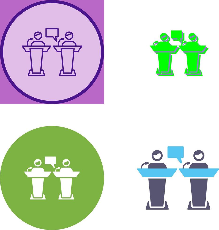 Debate Icon Design vector