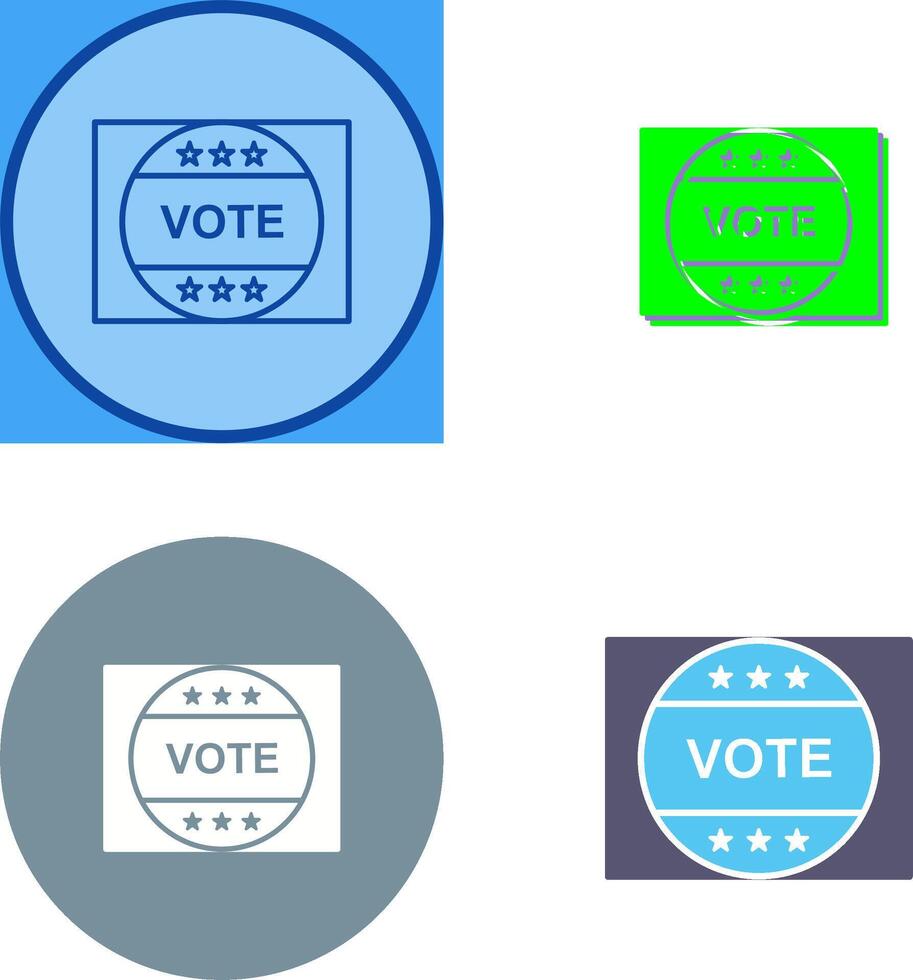 Vote Sticker Icon Design vector