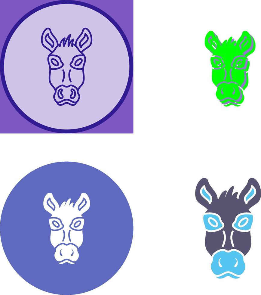 Donkey Icon Design vector