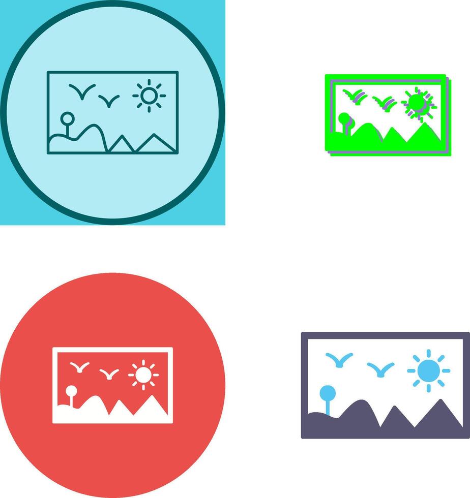 Painting Exhibit Icon Design vector