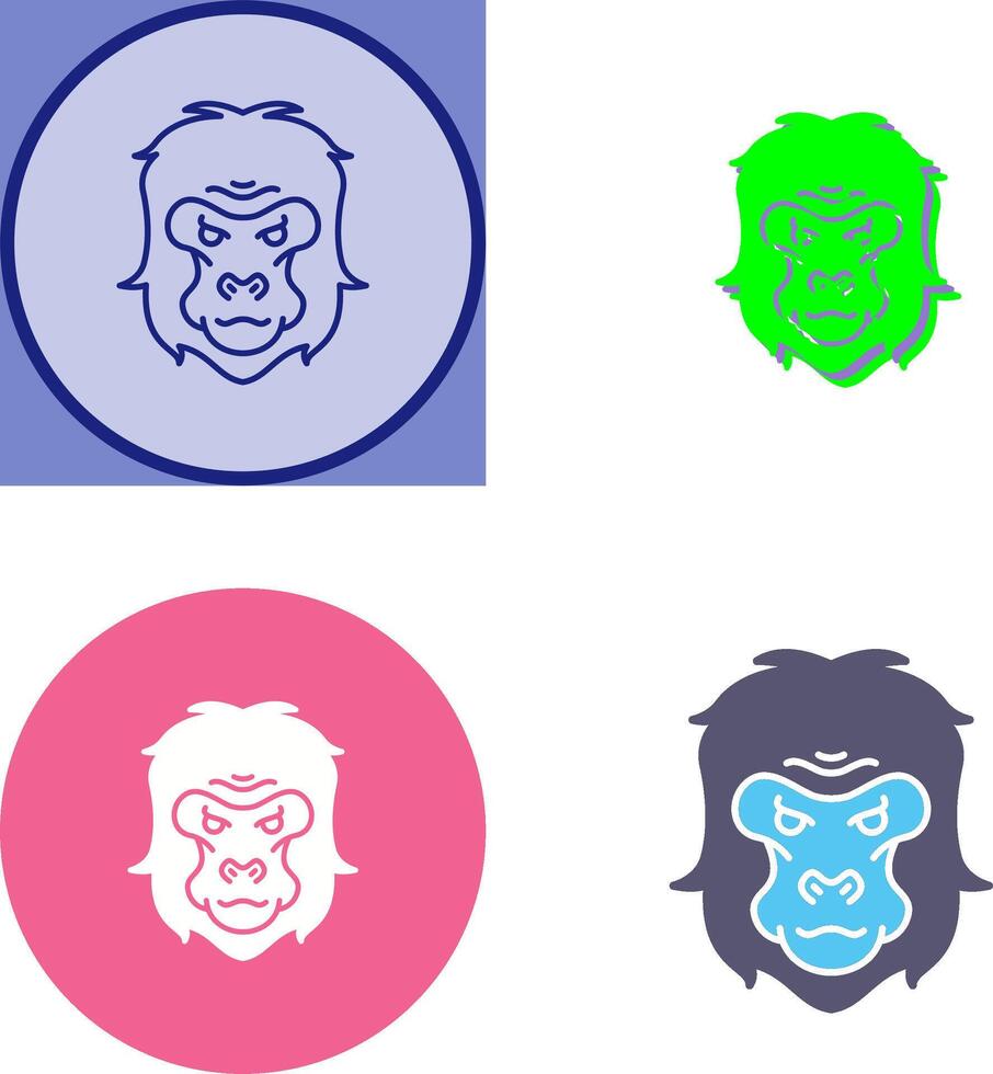 Gorilla Icon Design vector