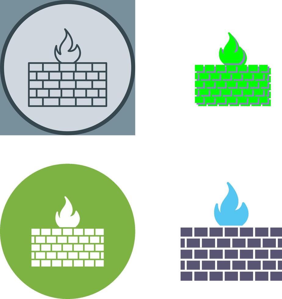 Firewall Icon Design vector