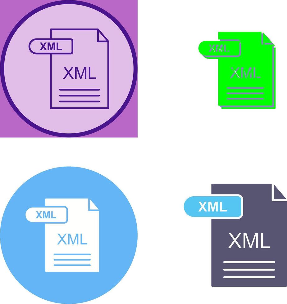 xml icono diseño vector