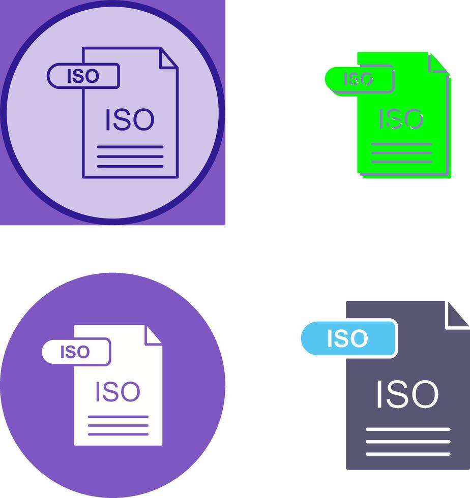 ISO Icon Design vector