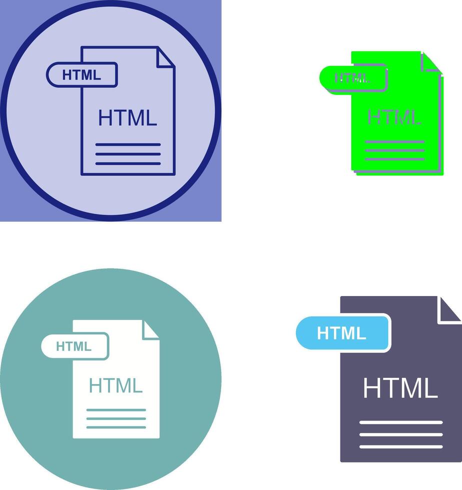 HTML Icon Design vector