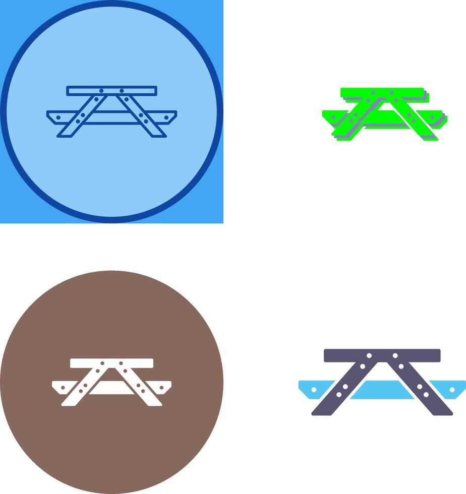 Picnic of Table Icon Design vector