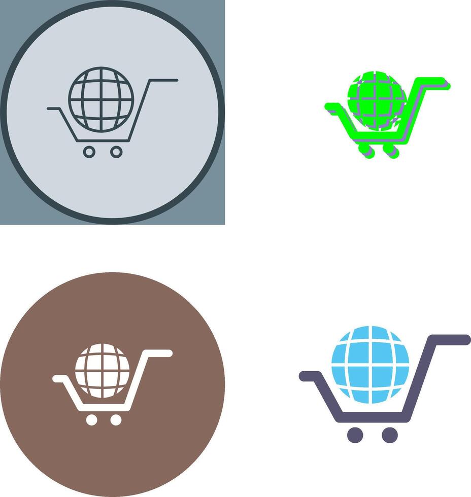 Global Shopping Icon Design vector