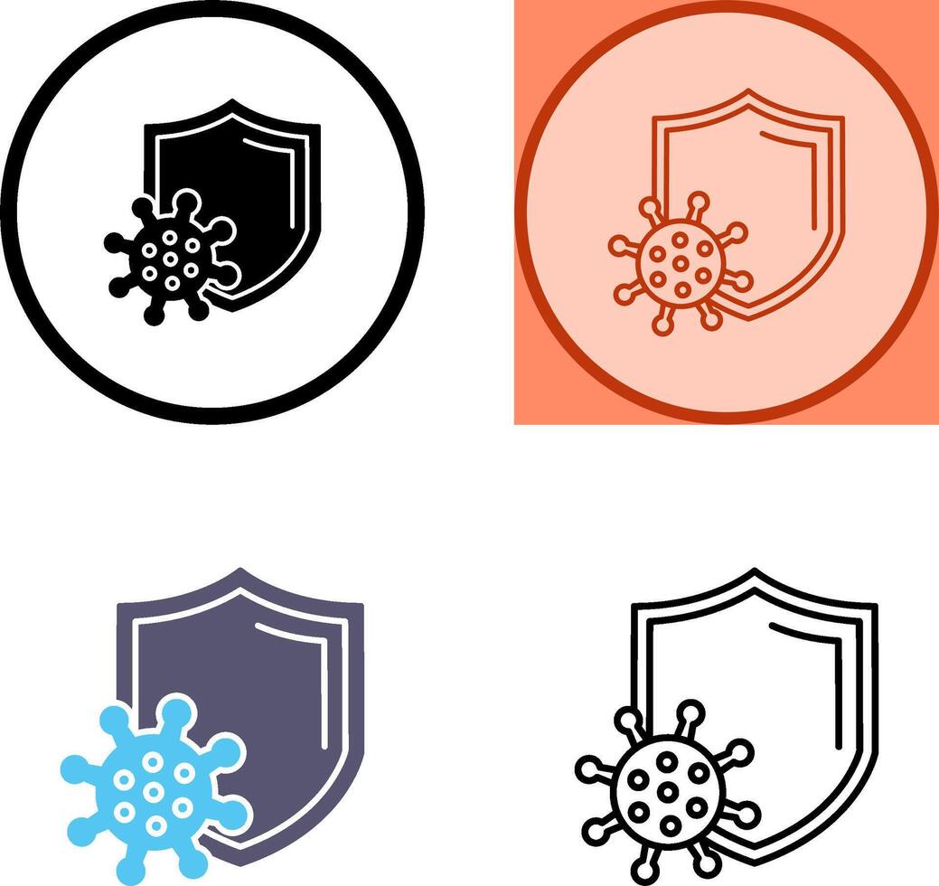 virus proteccion icono diseño vector