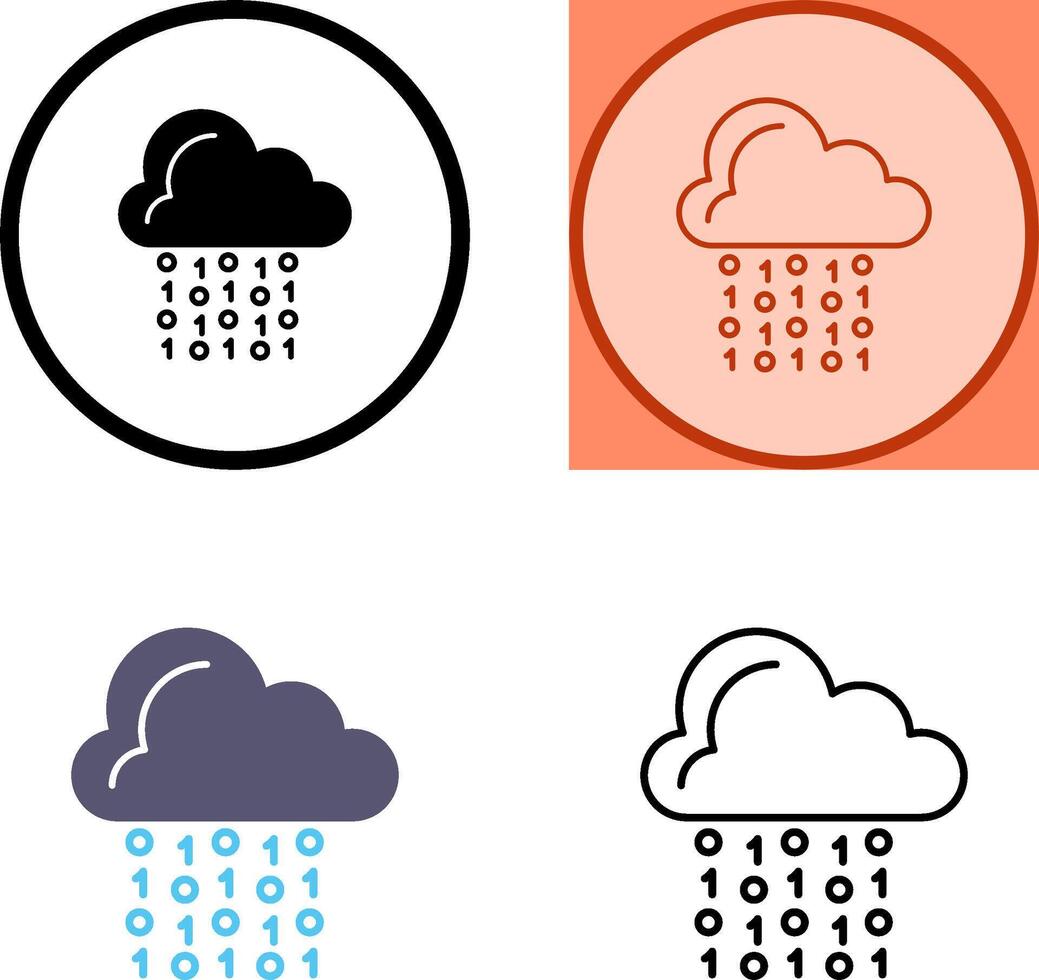 Cloud Coding Icon Design vector