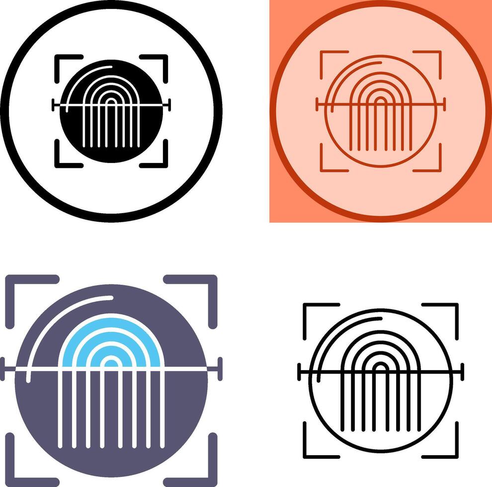 Fingerprint Scanner Icon Design vector
