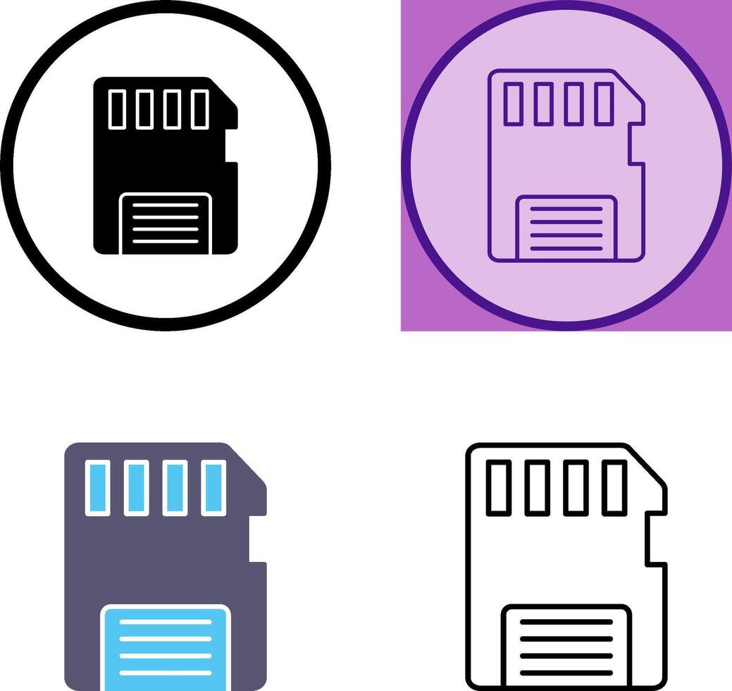 Memory Card Icon vector