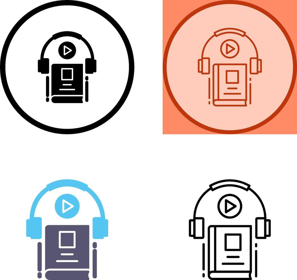 Audio Book Icon vector