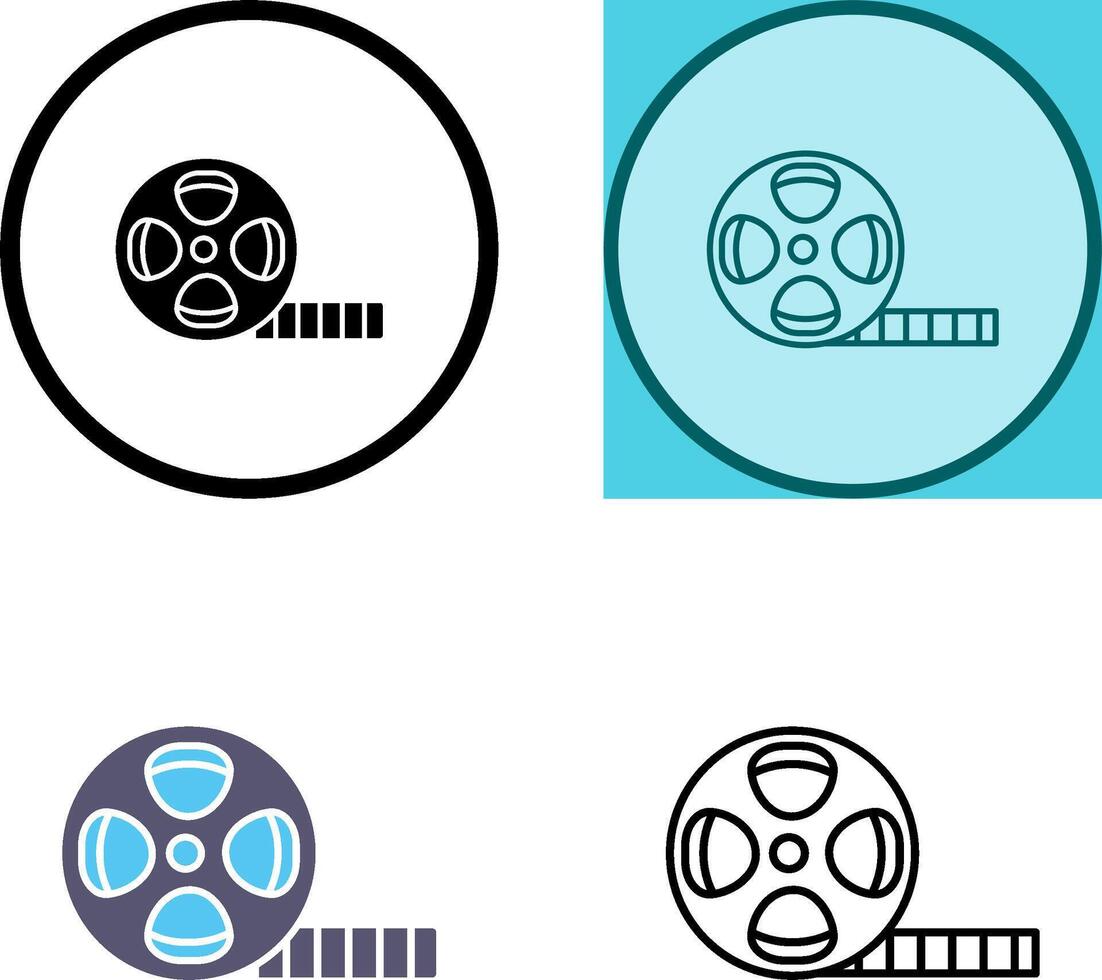 Film Reel Icon Design vector