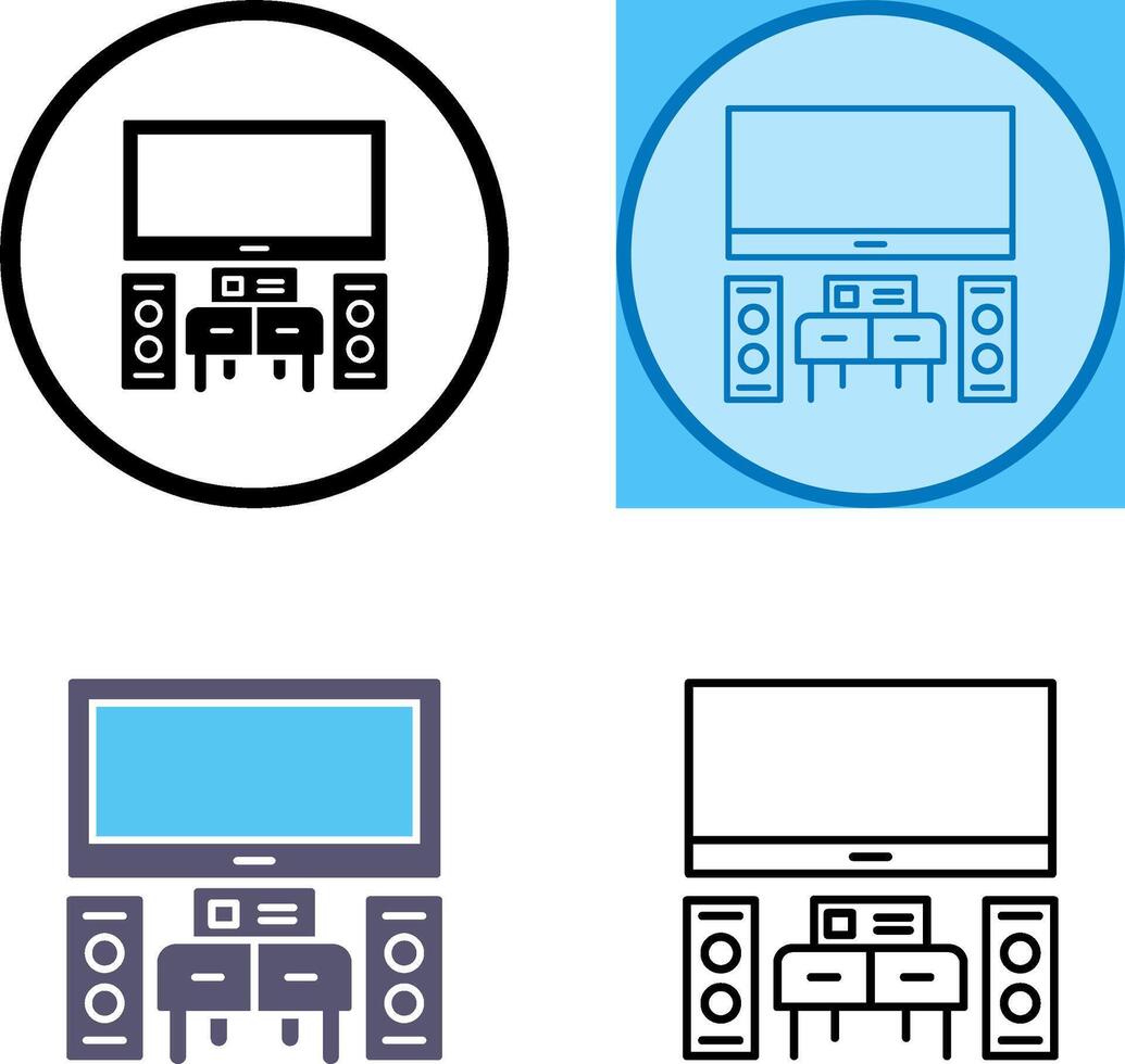 Home Theater Icon Design vector