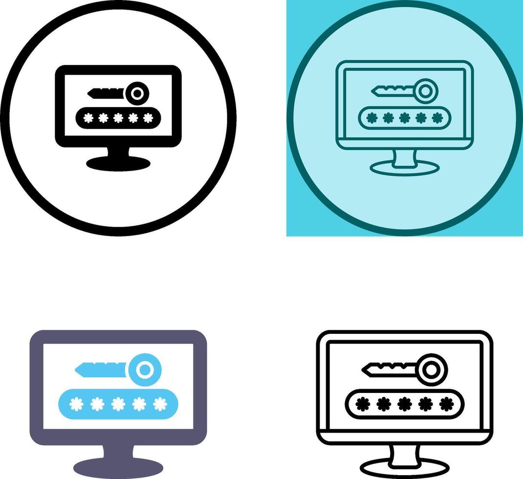 Password Icon Design vector