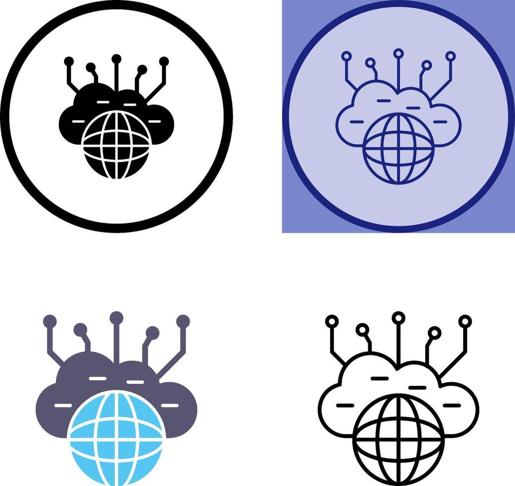 Computing Cloud Icon Design vector