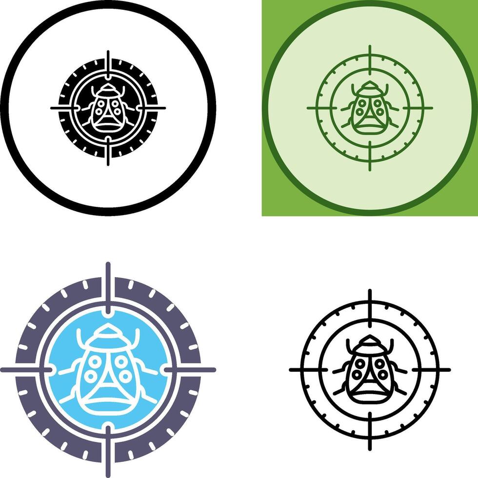 Bug Target Icon Design vector