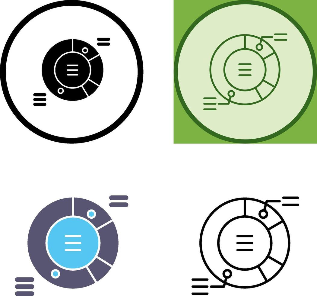 Pie Chart Icon Design vector