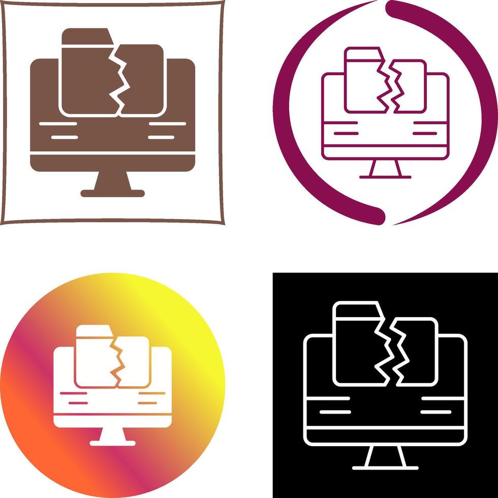 Data Loss Icon Design vector