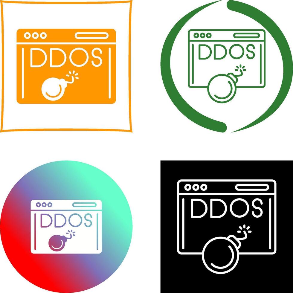 ddos ataque icono diseño vector