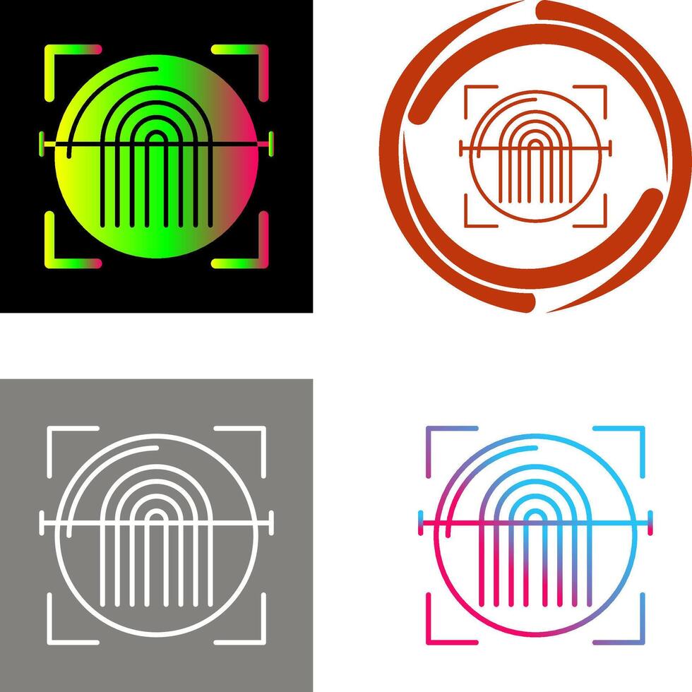 Fingerprint Scanner Icon Design vector