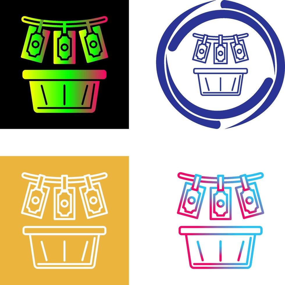 Money Loundering Icon Design vector