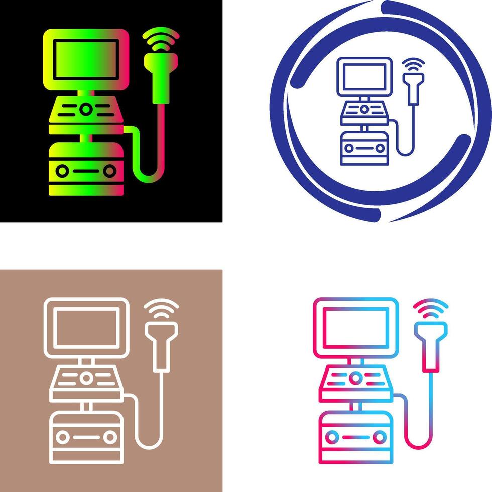 Ultrasound Machine Icon Design vector