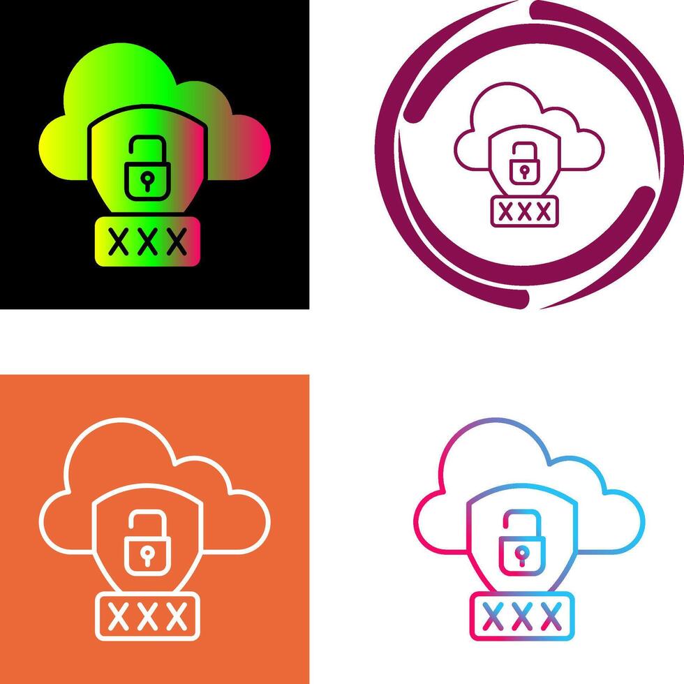 Password Icon Design vector
