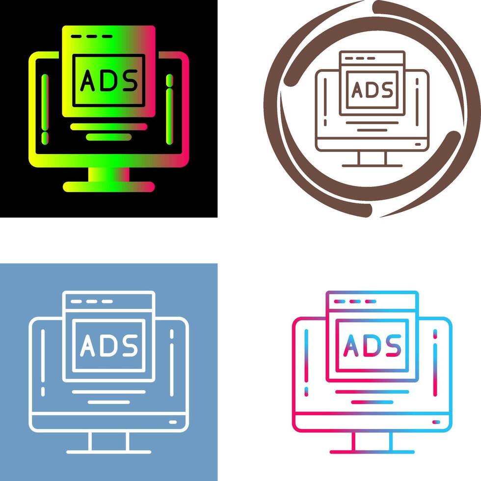 Digital Advertising Icon Design vector
