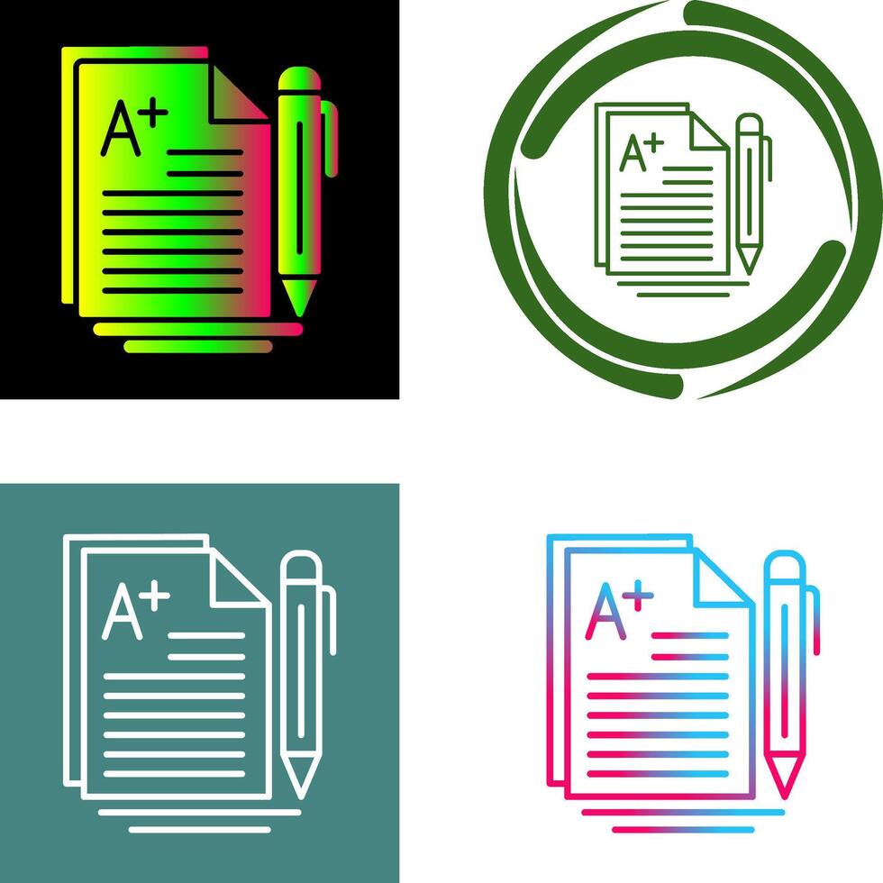 A Grade Icon Design vector