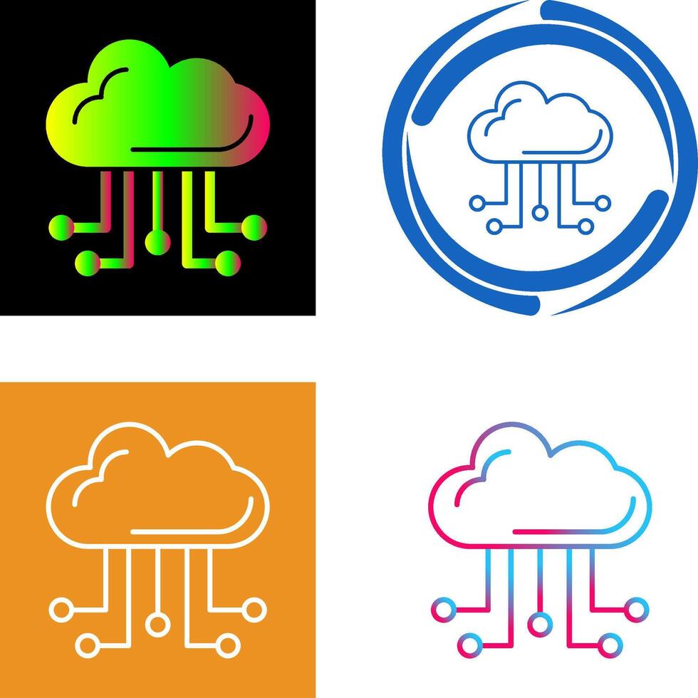 Cloud Computing Icon Design vector