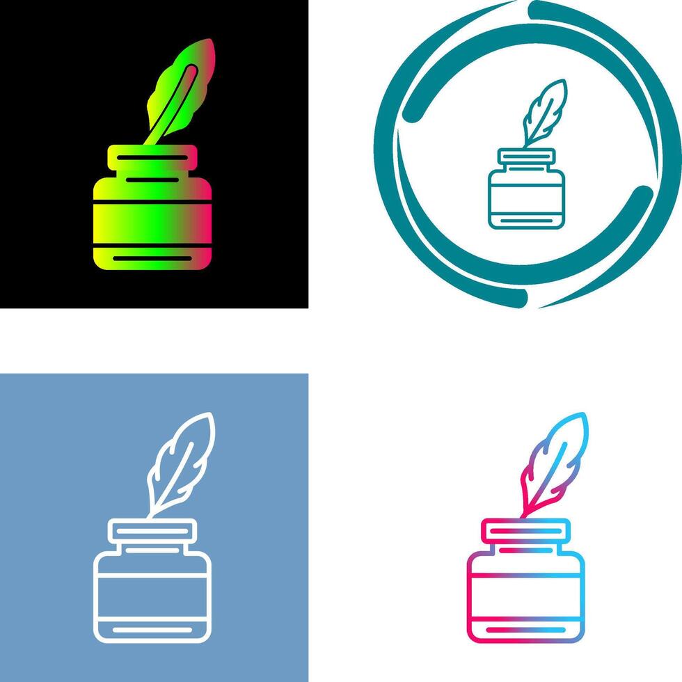 Inkwell Icon Design vector
