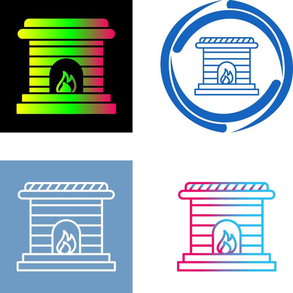 Fireplace Icon Design vector