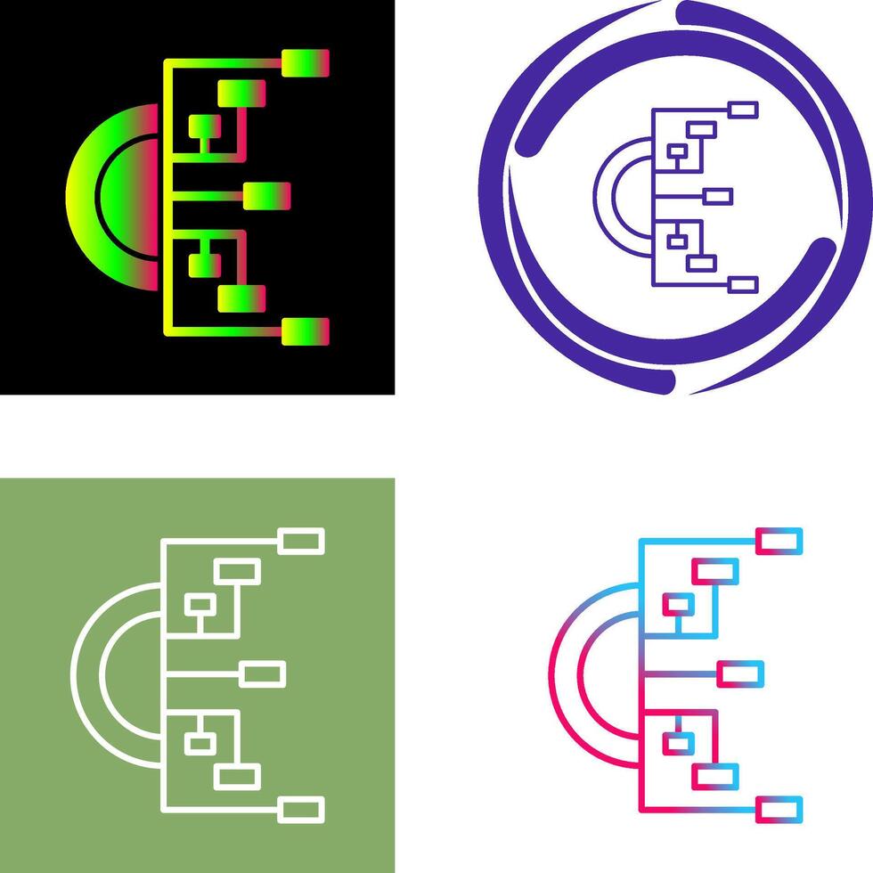 Flowchart Icon Design vector