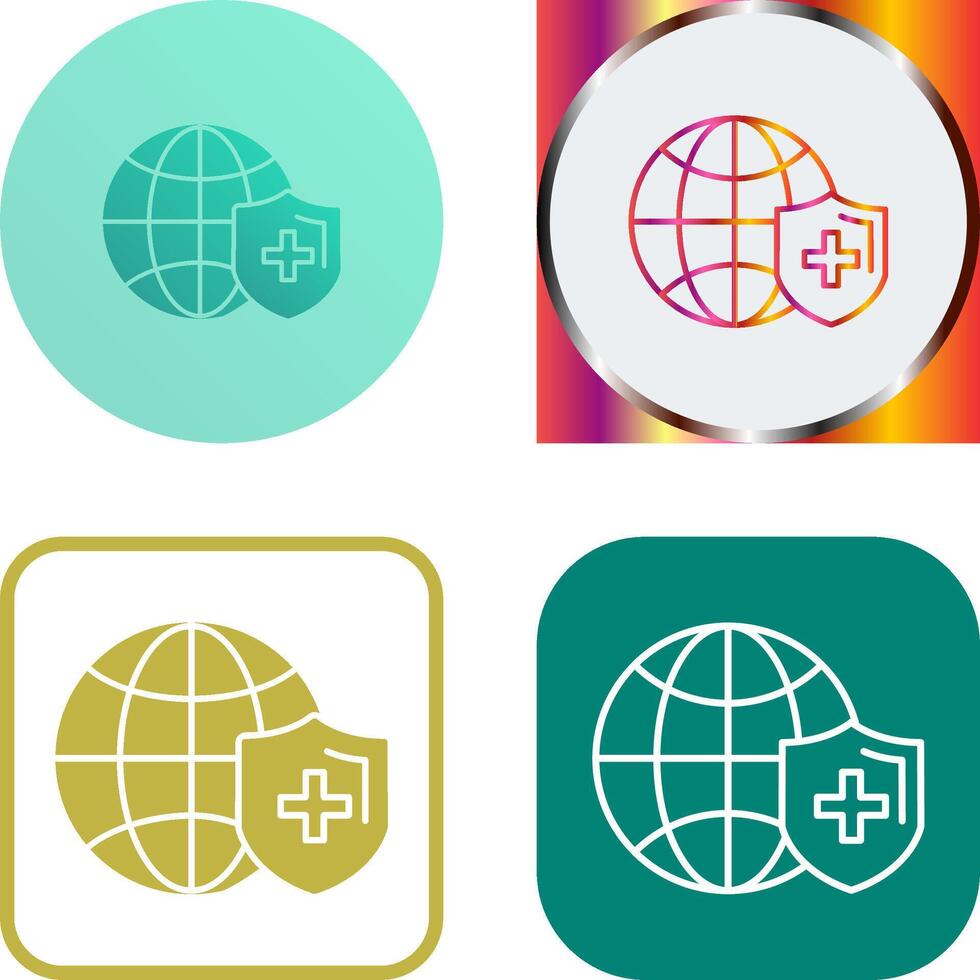 Global Protection Icon Design vector