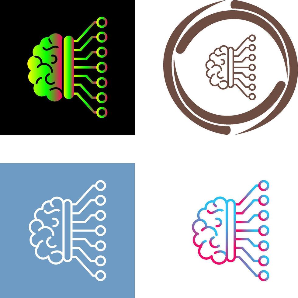 Machine Learning Icon Design vector