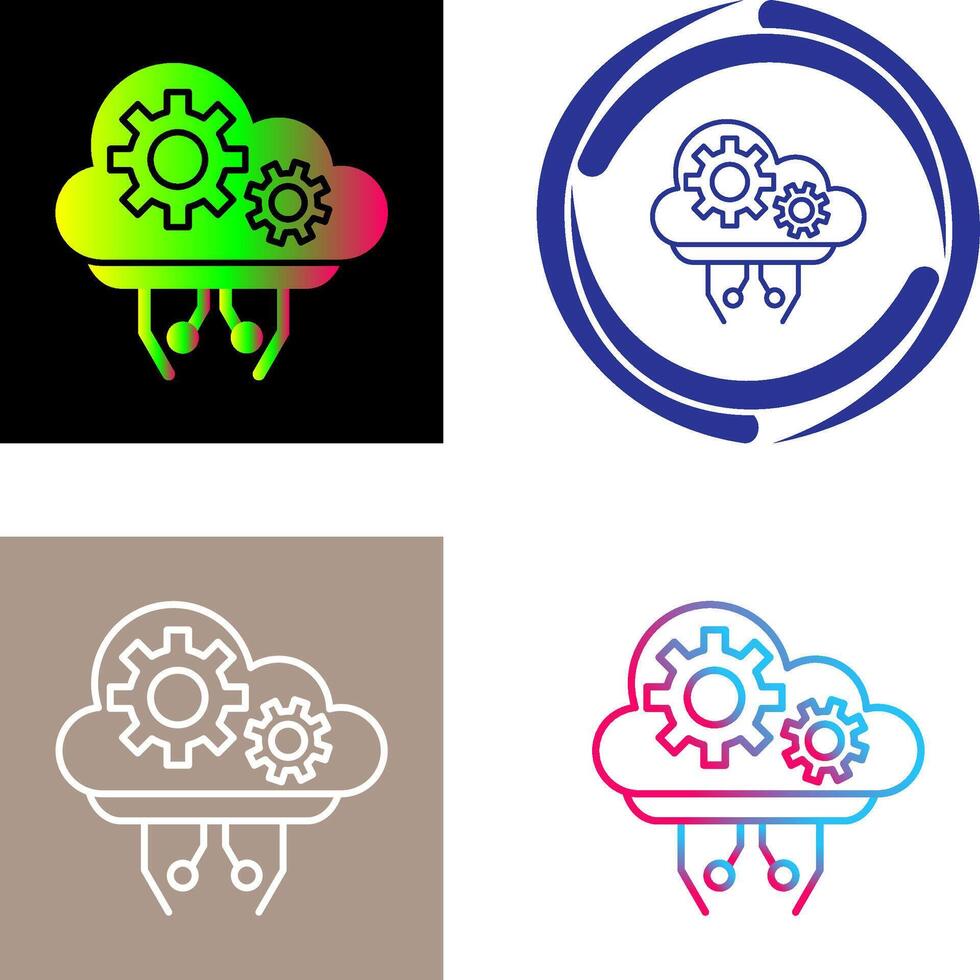 Cloud Computing Icon Design vector