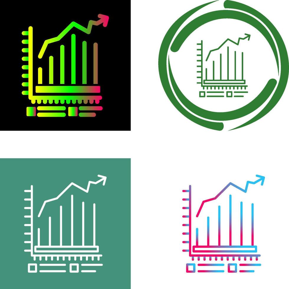Bar Chart Icon Design vector
