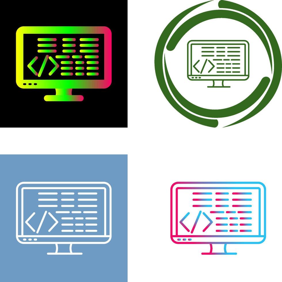 Coding Icon Design vector