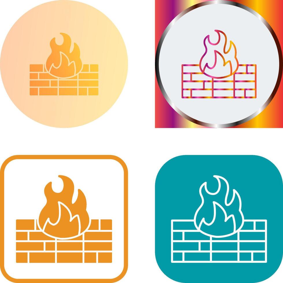 Firewall Icon Design vector