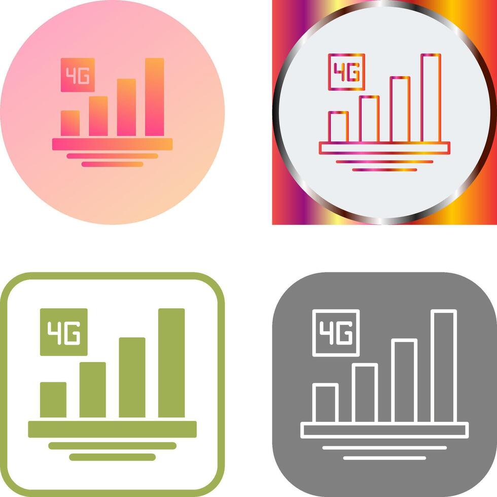 4G Icon Design vector