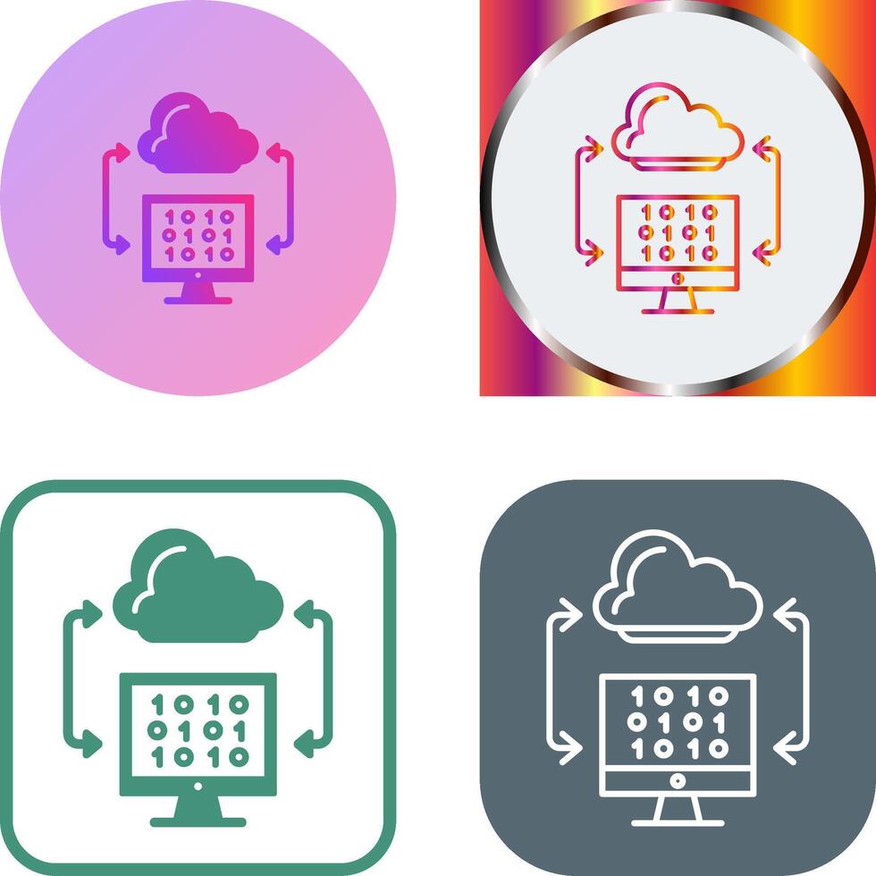 Cloud Coding Icon Design vector